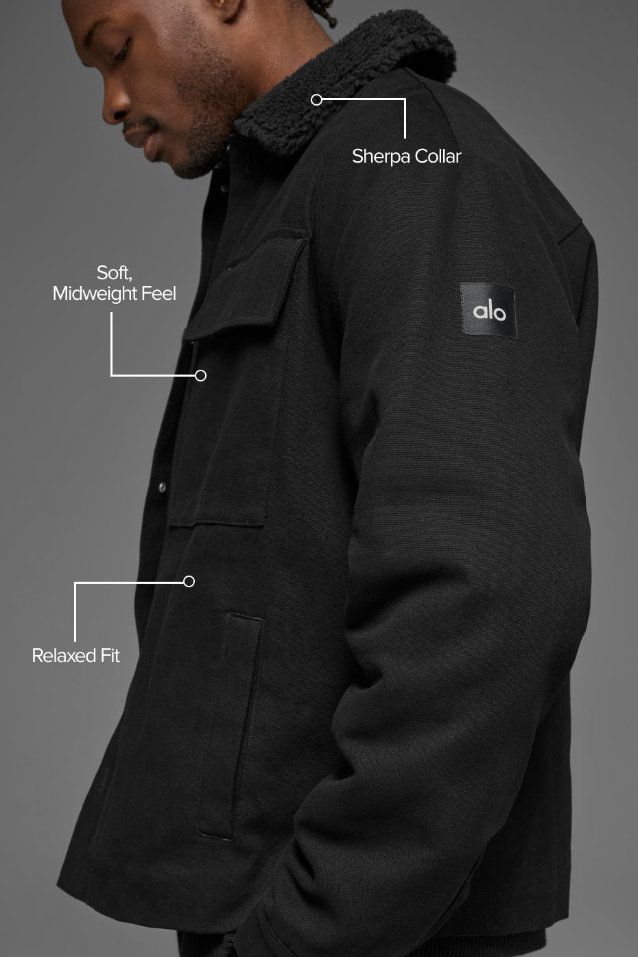Canvas Utility Shacket - Black — photo 2