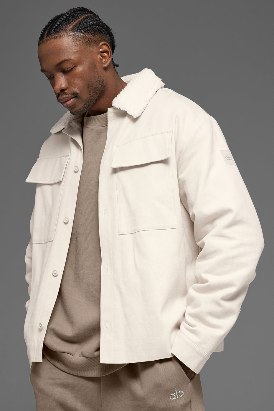 Canvas Utility Shacket - Bone — photo 1