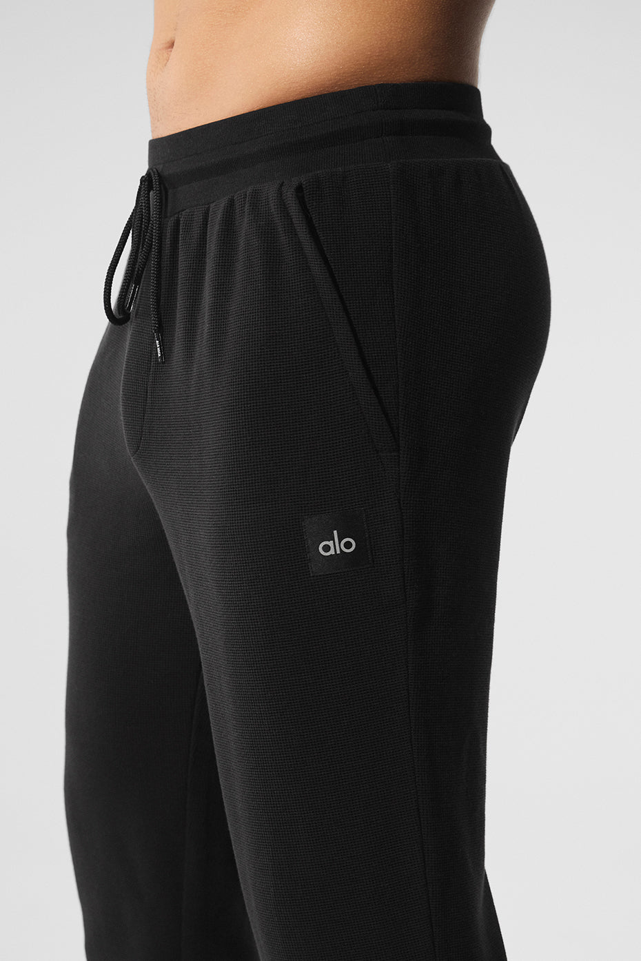 Micro Waffle Fast Break Jogger - Black — photo 3