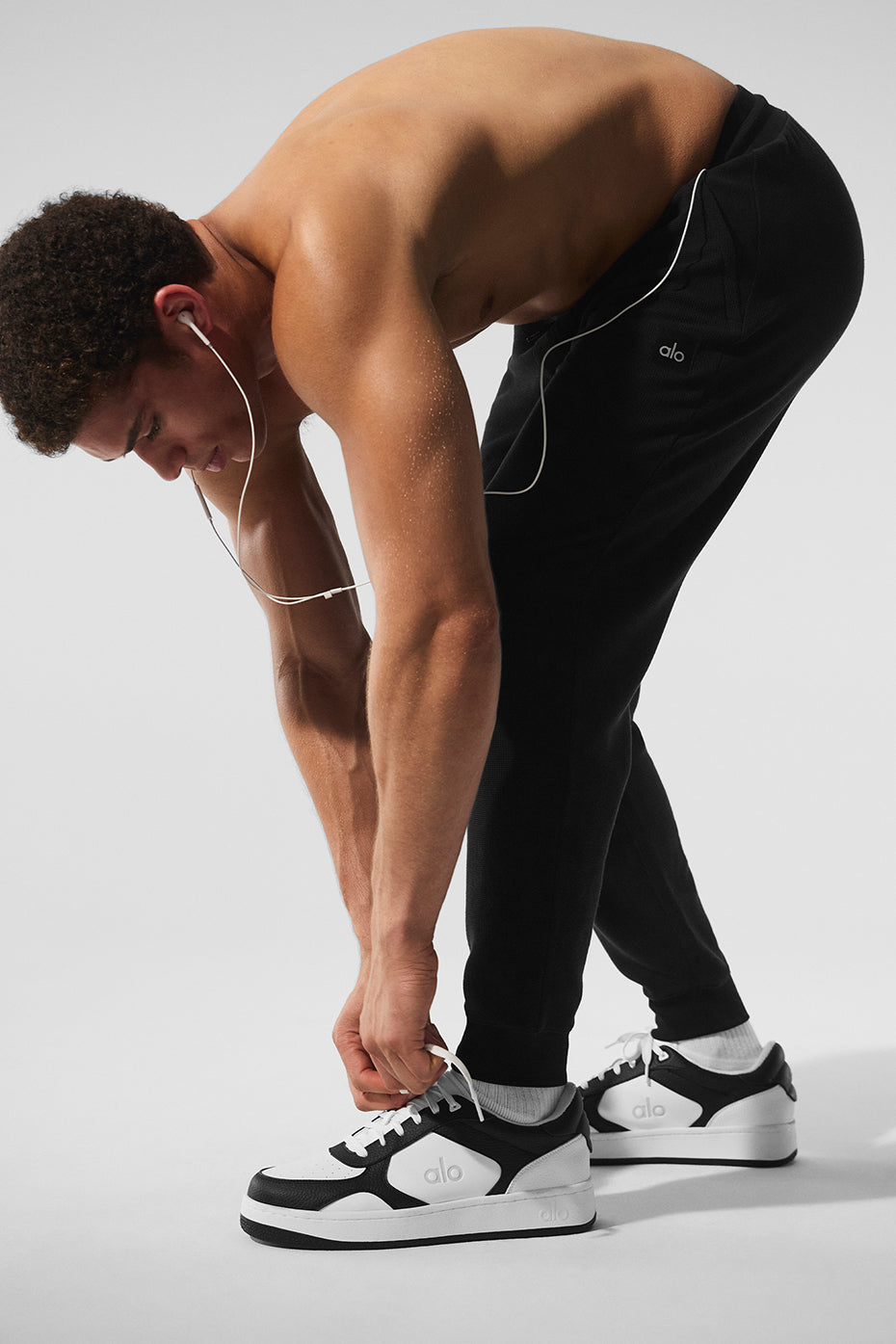 Micro Waffle Fast Break Jogger - Black — photo 2