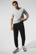 Micro Waffle Fast Break Jogger - Black — photo 1