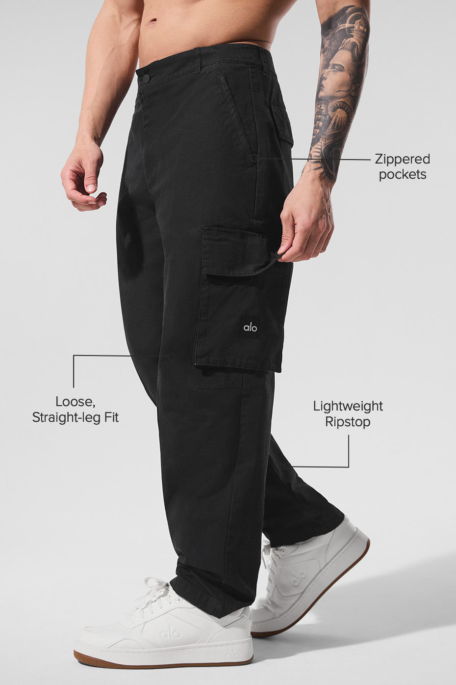 Cargo Ripstop Trouser - Black — photo 2