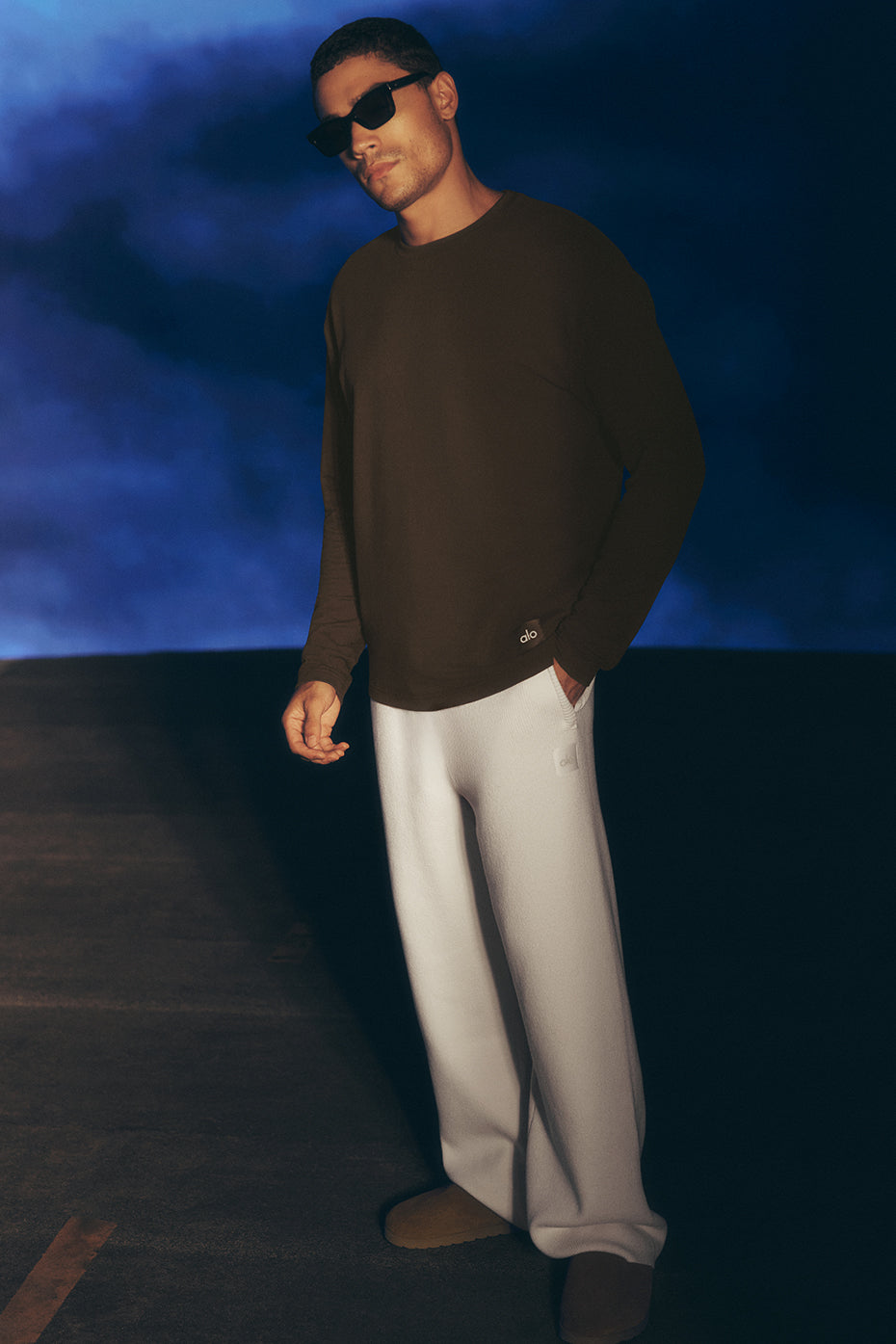 Scholar Straight Leg Sweatpant - Ivory — photo 1