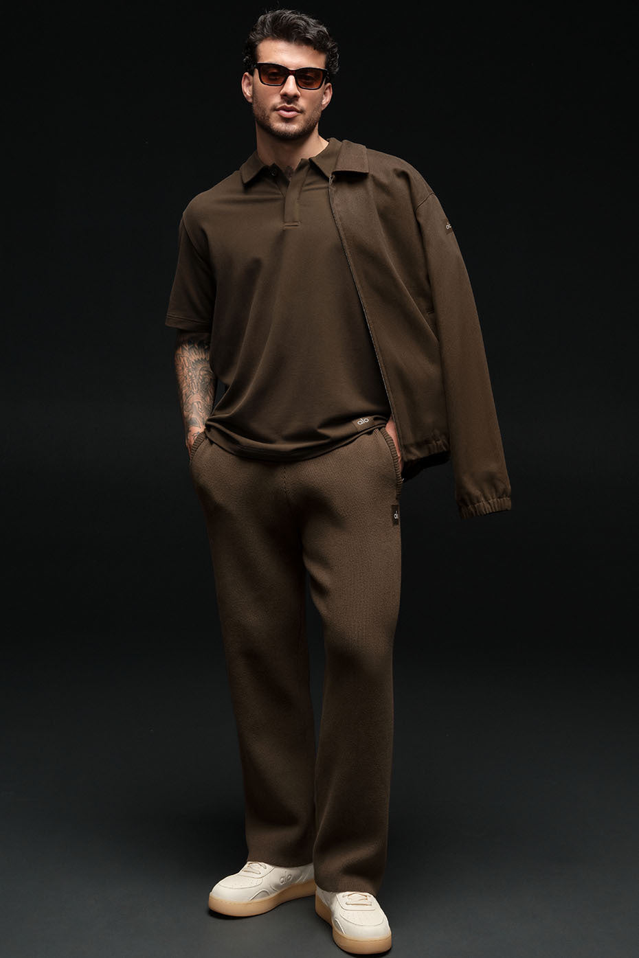 Scholar Straight Leg Sweatpant - Espresso — photo 1