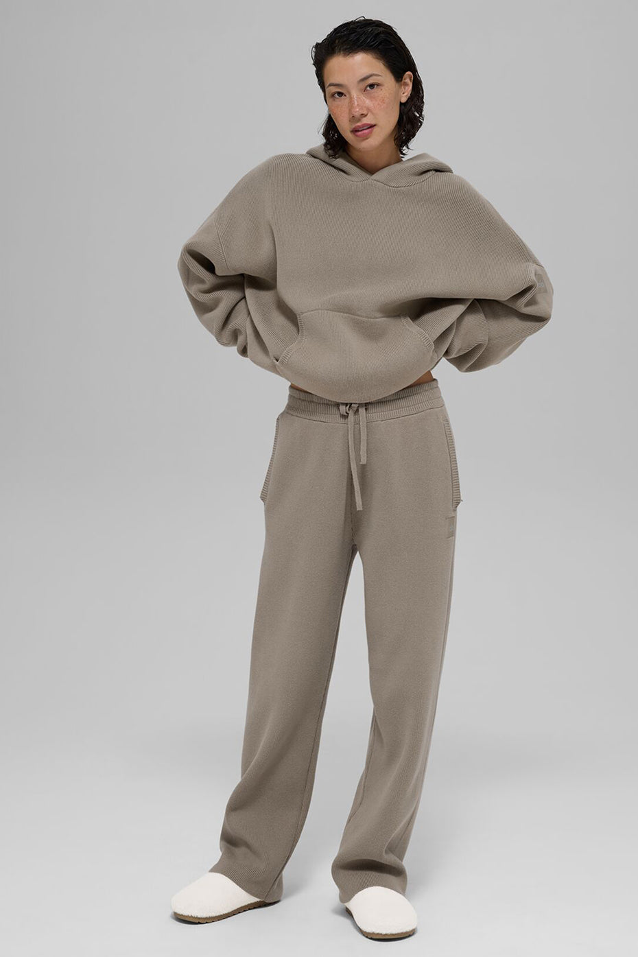 Scholar Straight Leg Sweatpant - Light Cocoa — photo 4