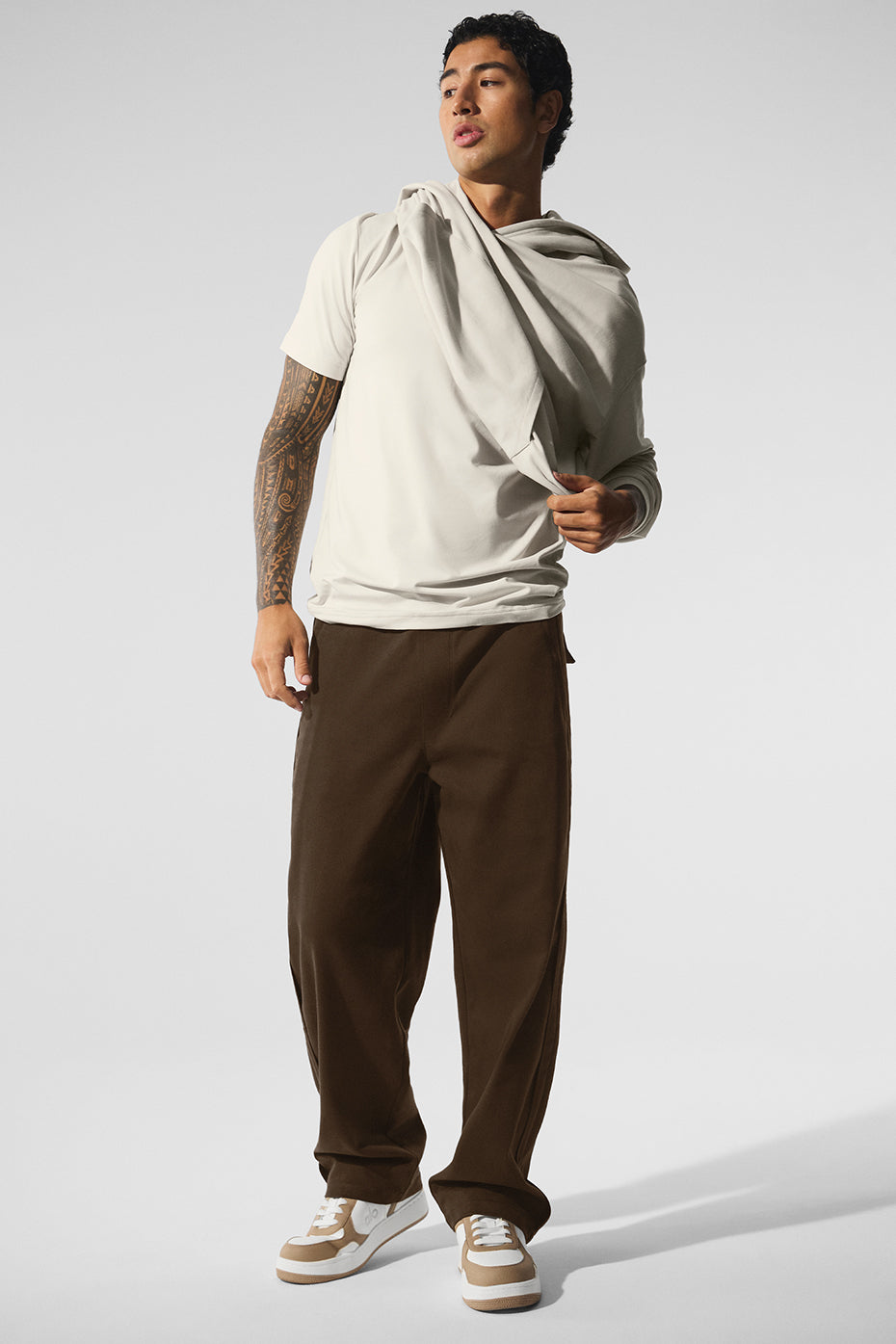 Edition Sueded Straight Leg Pant - Espresso — photo 1