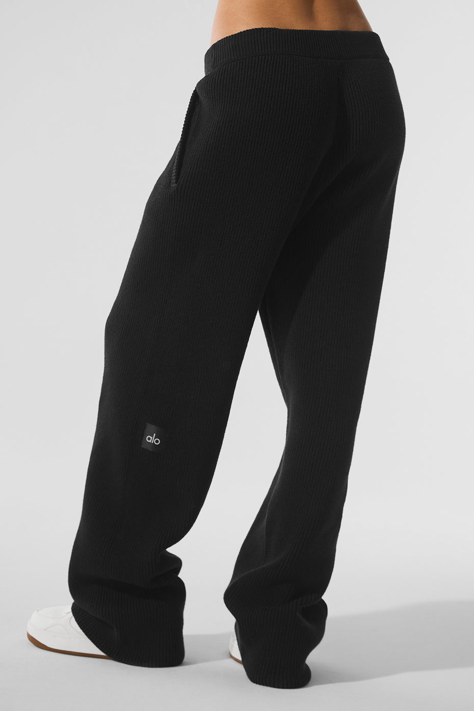 Domain Rib Knit Sweatpant - Black — photo 3