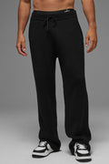 Domain Rib Knit Sweatpant - Black — photo 1