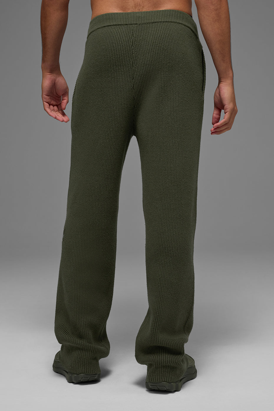 Domain Rib Knit Sweatpant - Green Olive — photo 4