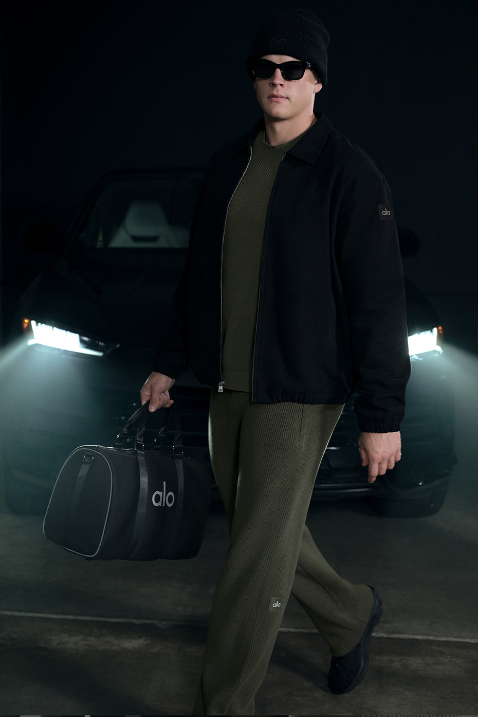 Domain Rib Knit Sweatpant - Green Olive — photo 1