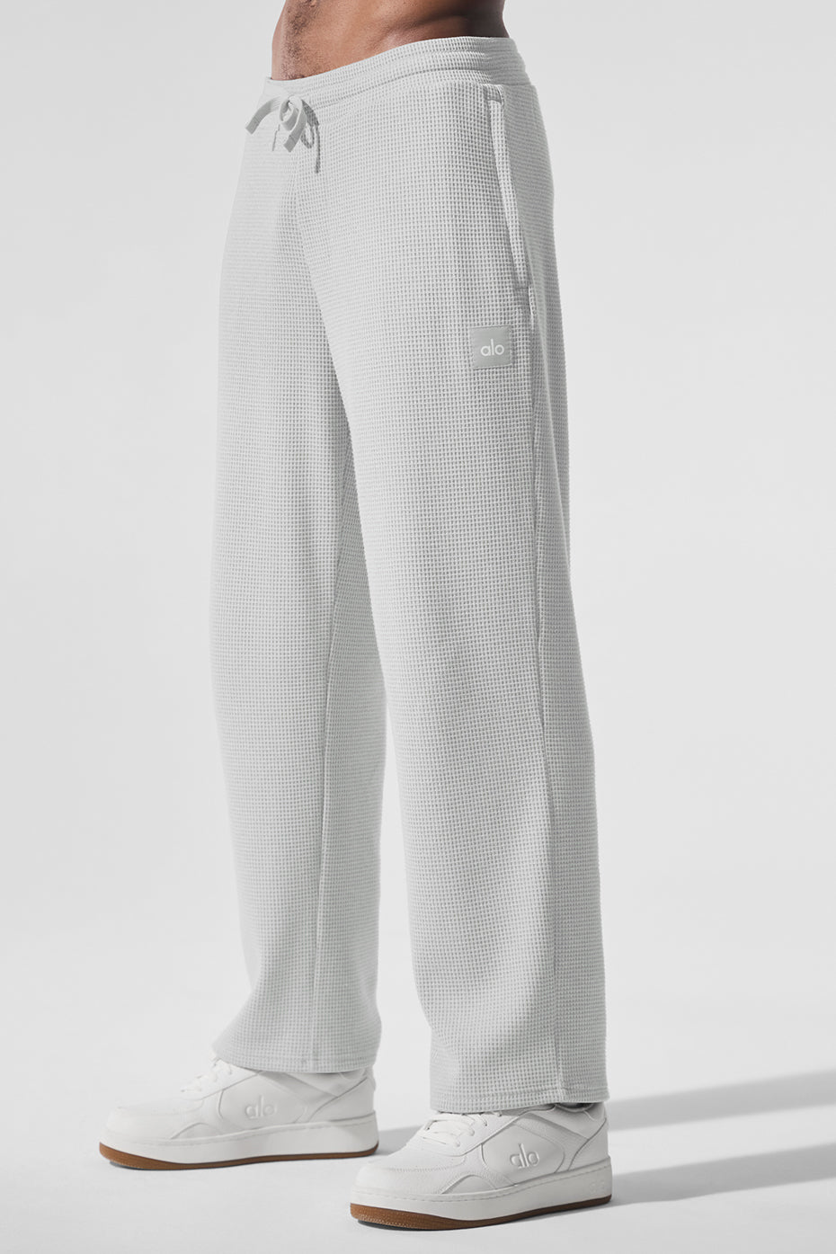 Elevate Waffle Straight Leg Pant - Athletic Heather Grey — photo 1