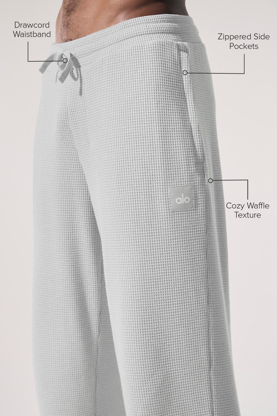 Elevate Waffle Straight Leg Pant - Athletic Heather Grey — photo 2