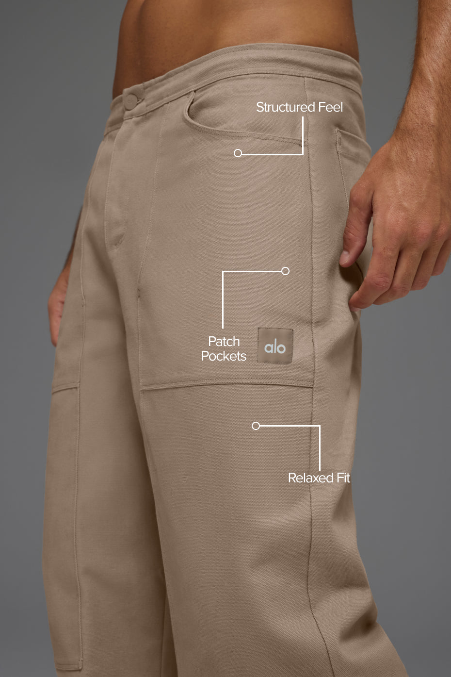 Cotton Canvas Carpenter Pant - Gravel — photo 2
