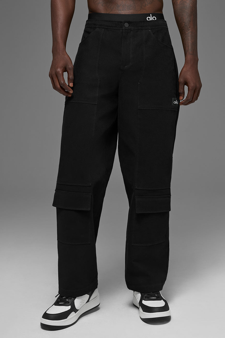 Cotton Canvas Carpenter Pant - Black — photo 1
