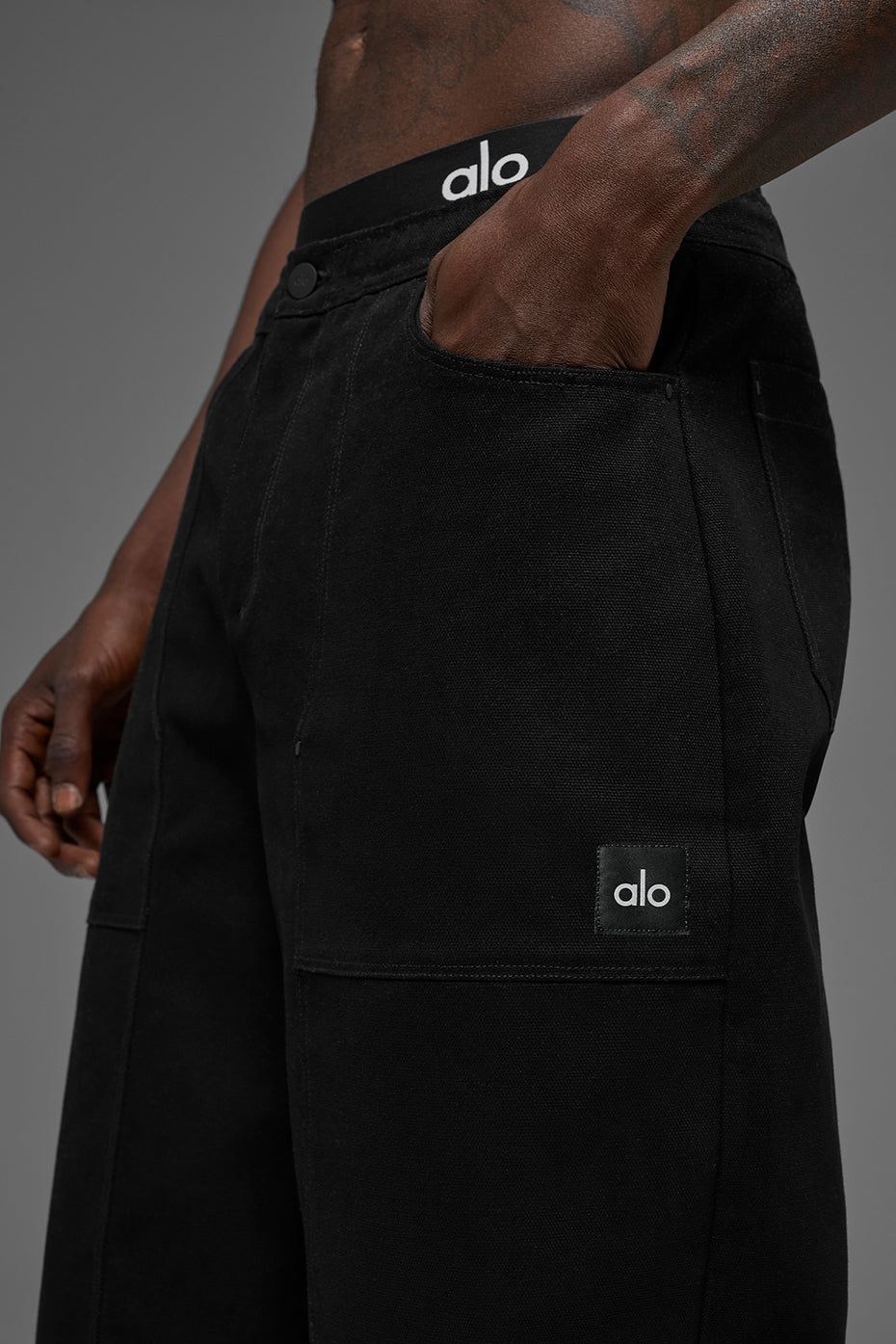 Cotton Canvas Carpenter Pant - Black — photo 4