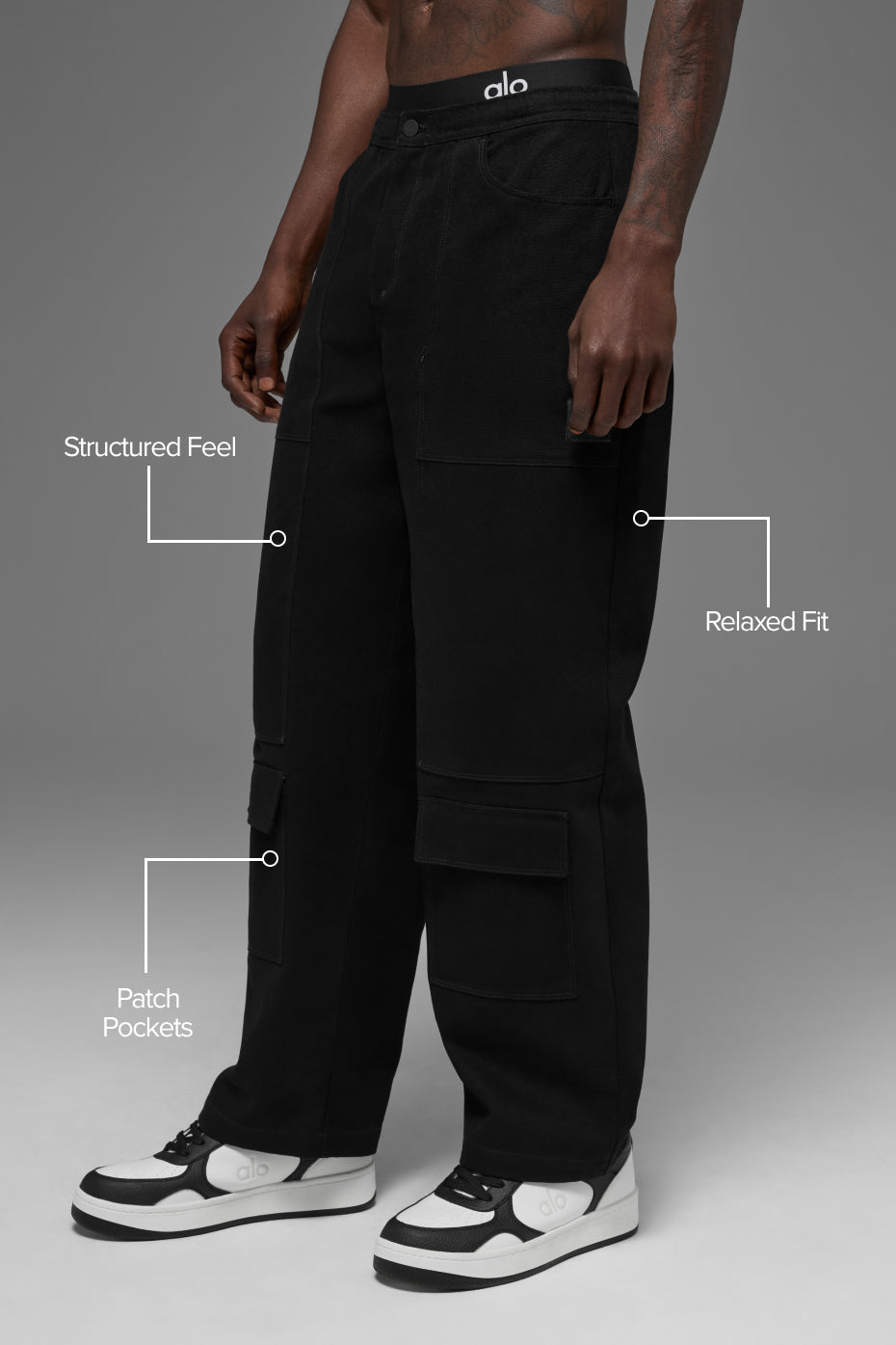Cotton Canvas Carpenter Pant - Black — photo 2