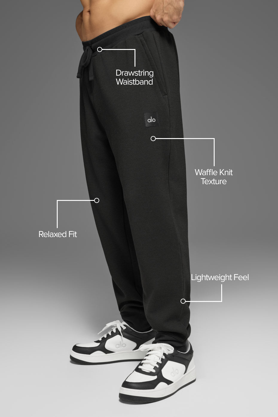 Waffle Lounge Jogger - Black — photo 2
