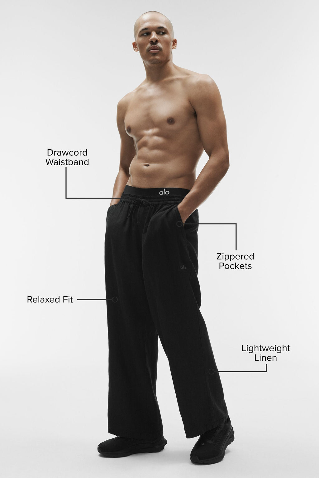 Linen Days Straight Leg Pant - Black — photo 2
