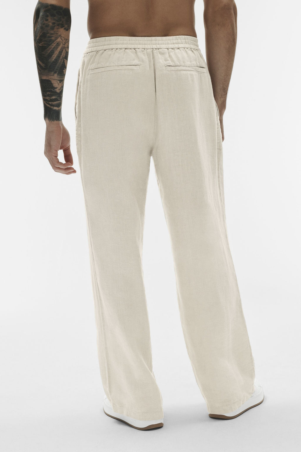 Linen Days Straight Leg Pant - Bone — photo 4