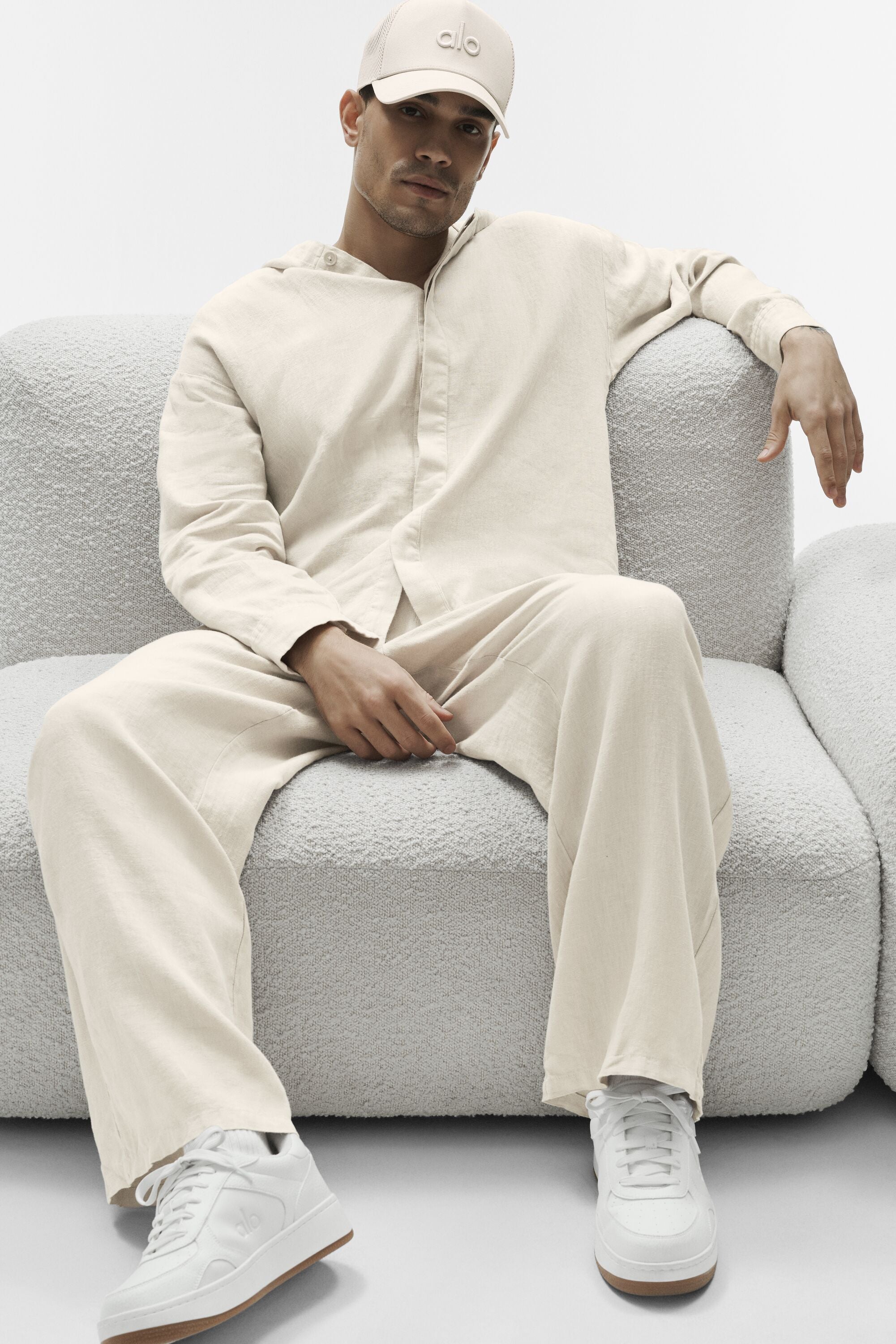 Linen Days Straight Leg Pant - Bone — photo 6