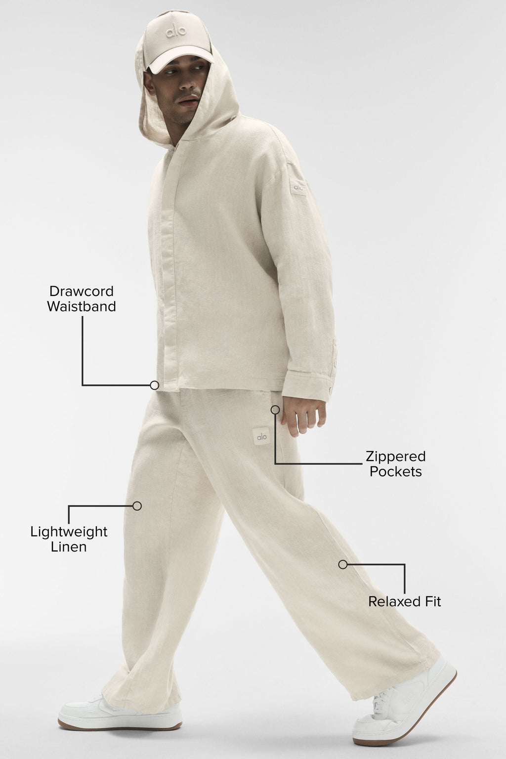 Linen Days Straight Leg Pant - Bone — photo 2
