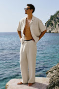Linen Days Straight Leg Pant - Bone — photo 1