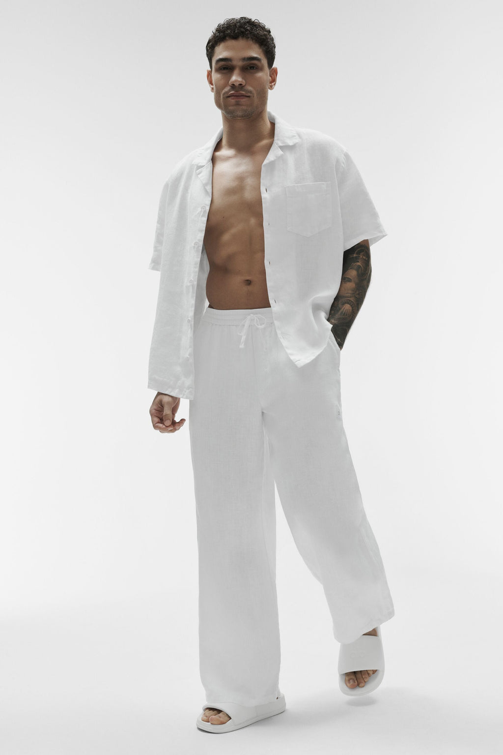 Linen Days Straight Leg Pant - White — photo 5