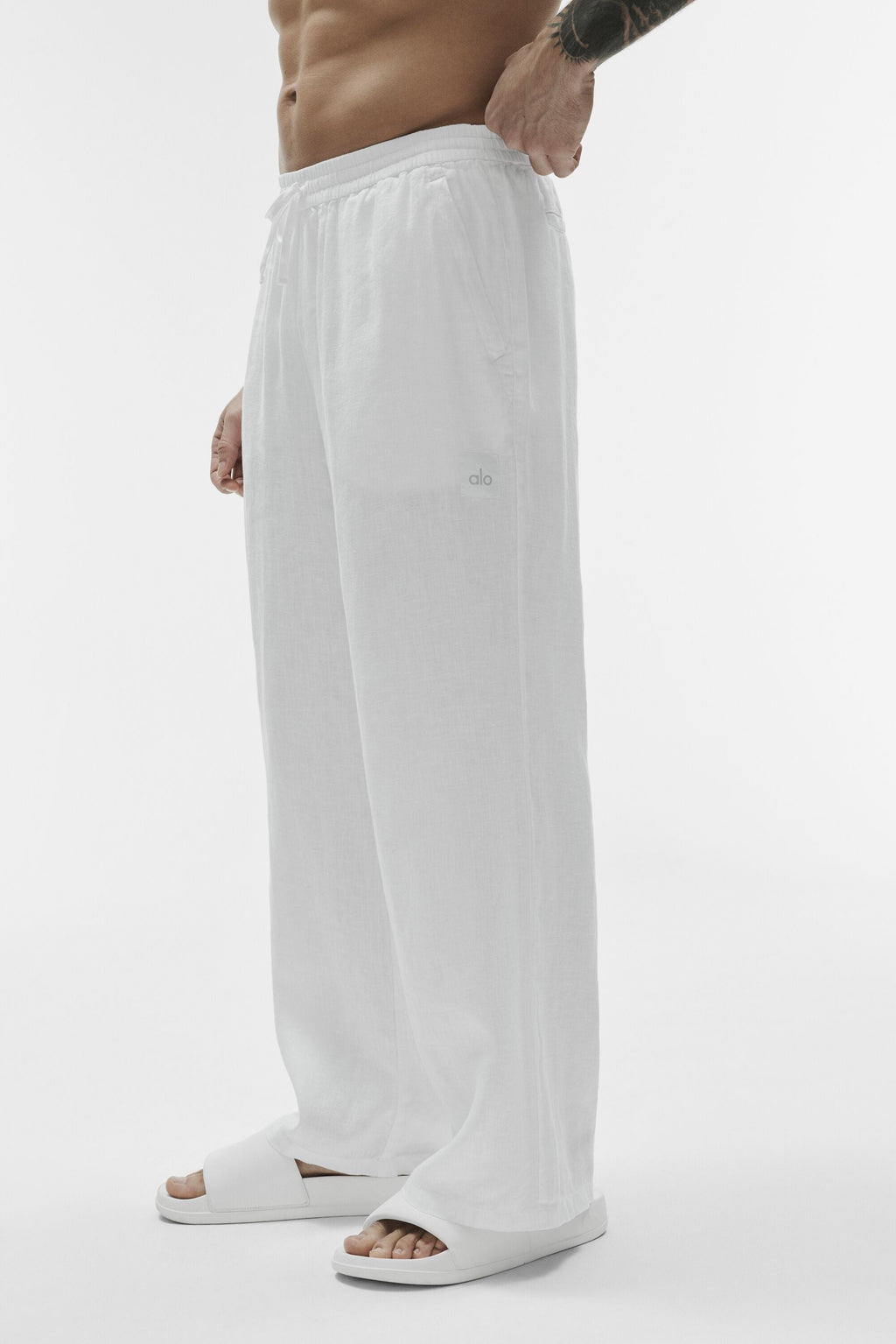 Linen Days Straight Leg Pant - White — photo 3