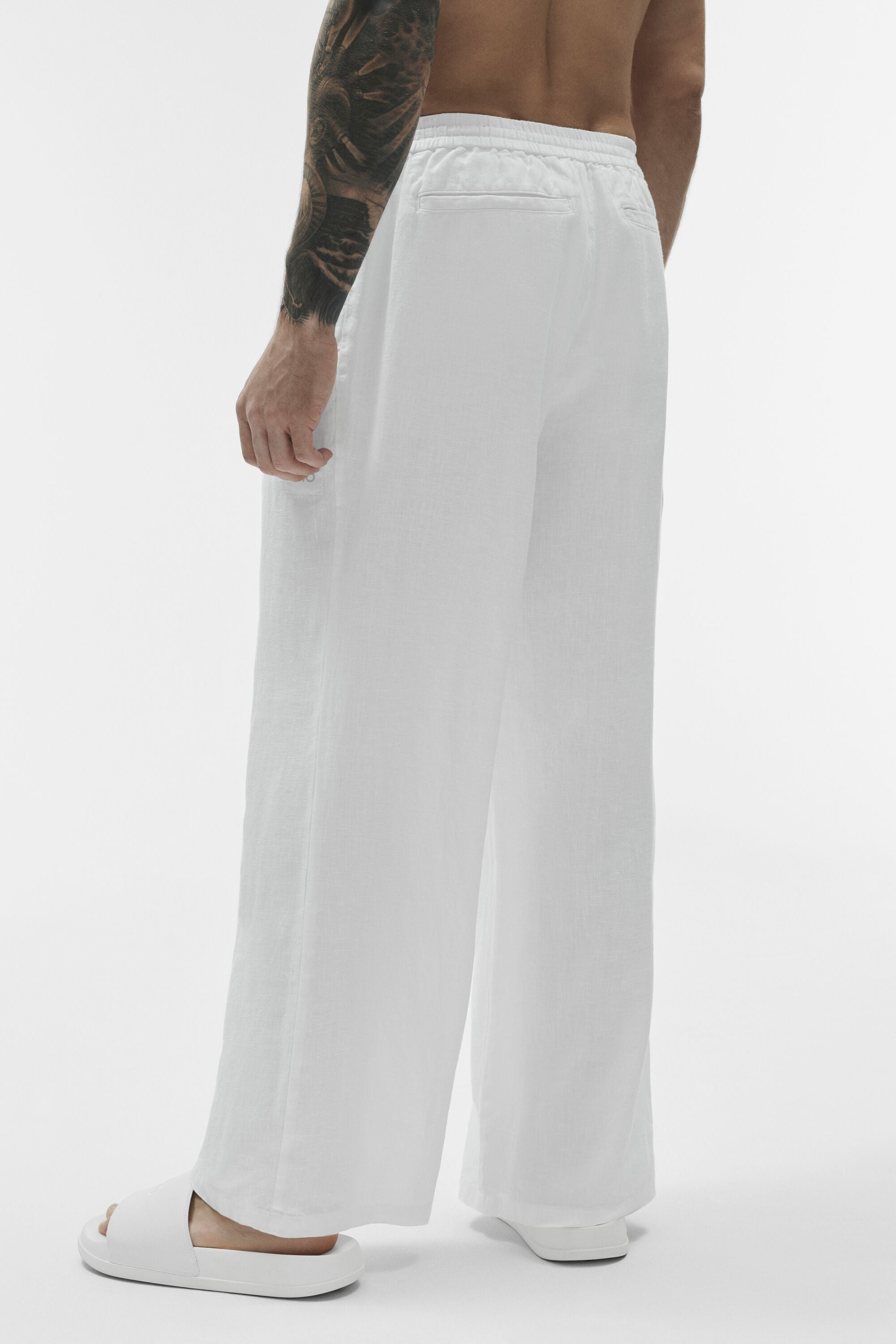Linen Days Straight Leg Pant - White — photo 4