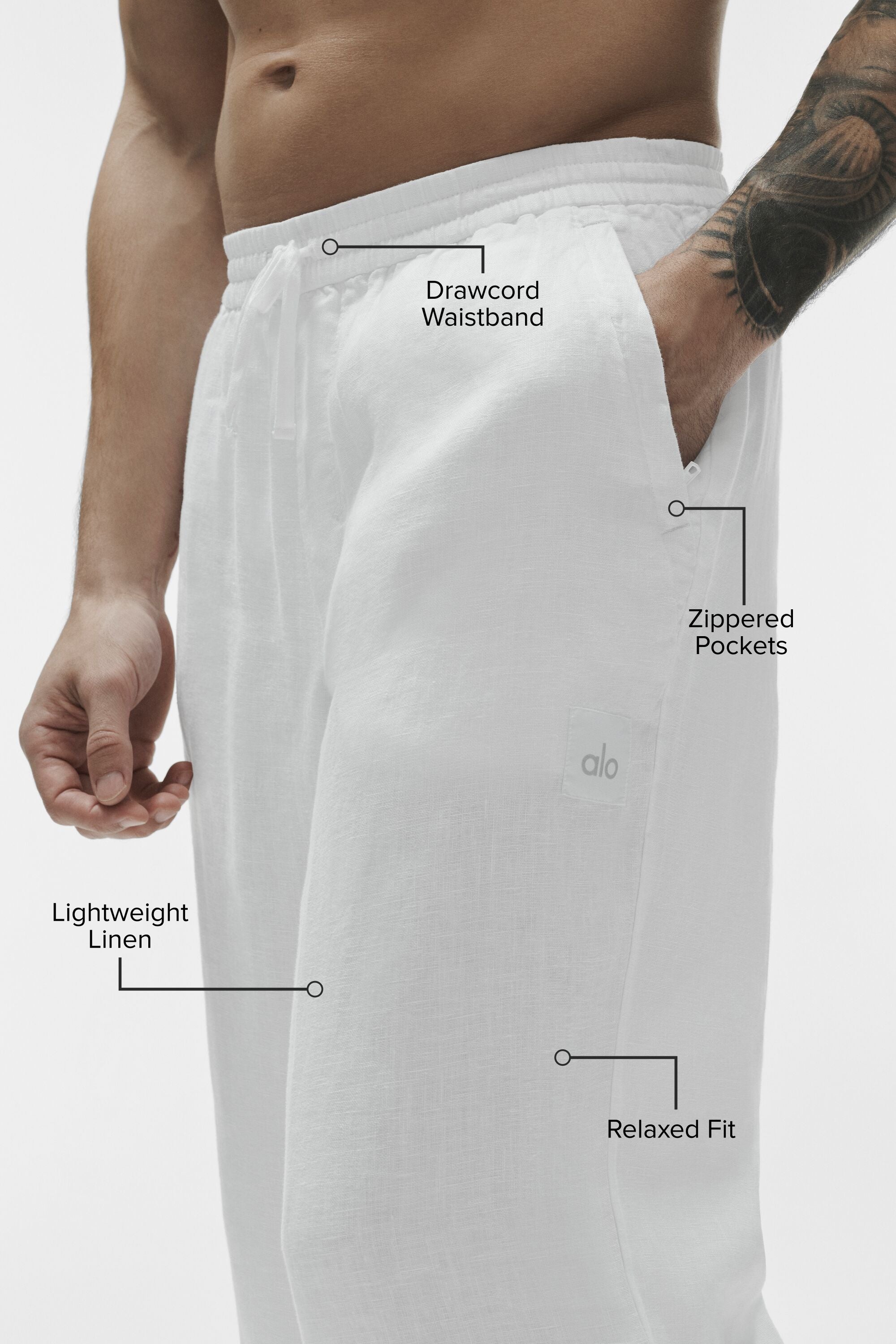 Linen Days Straight Leg Pant - White — photo 2