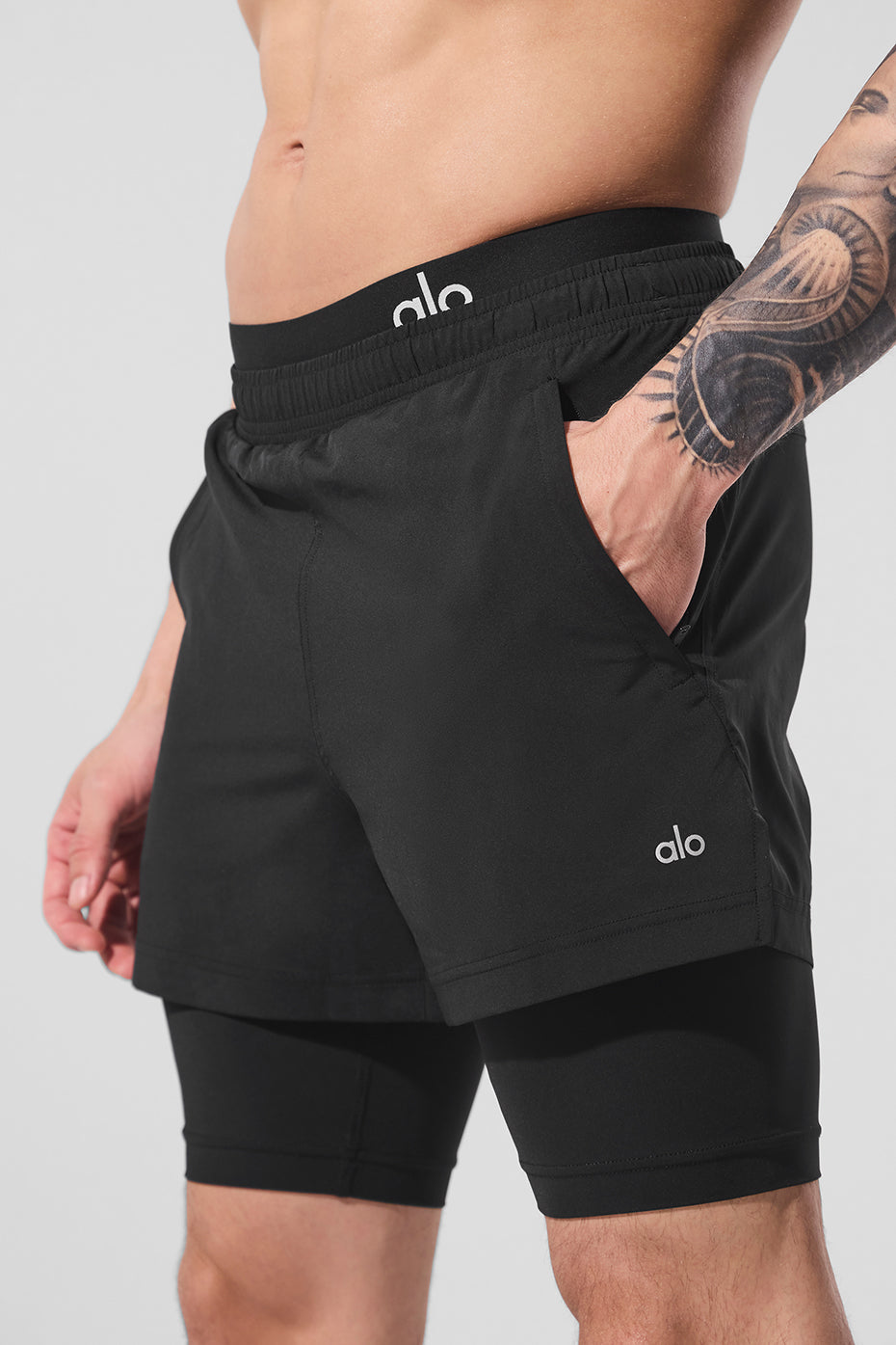 5" Revival 2-In-1 Short - Black/Black — photo 2