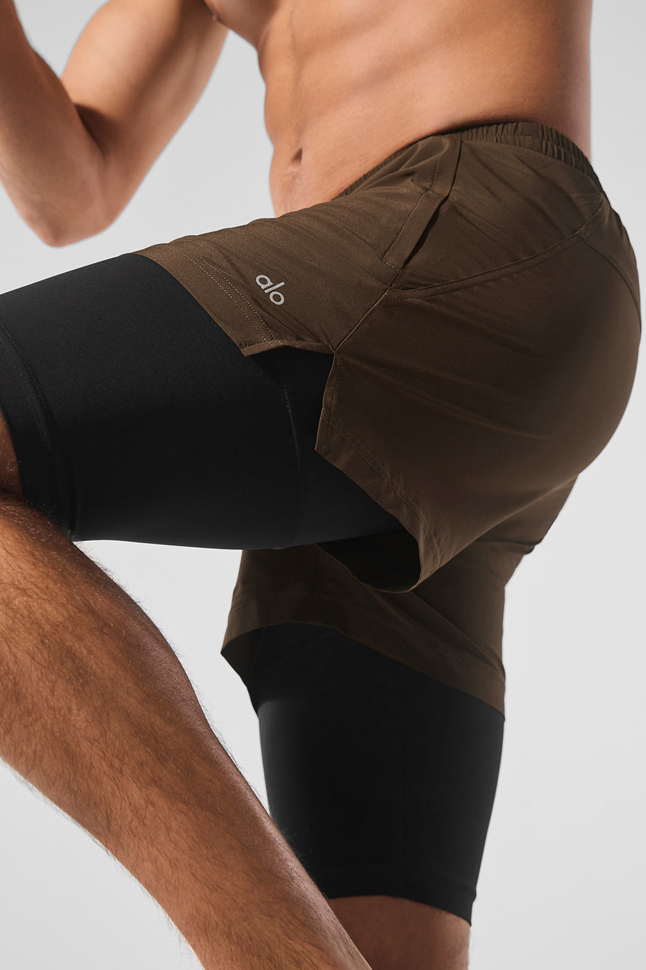 5" Revival 2-in-1 Short - Espresso/Black — photo 3