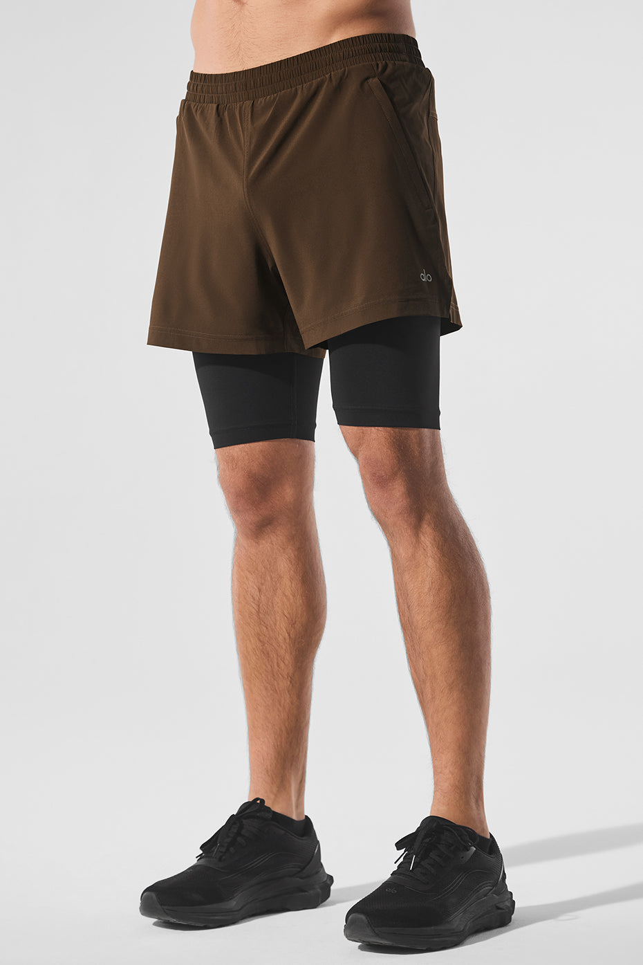 5" Revival 2-in-1 Short - Espresso/Black — photo 4