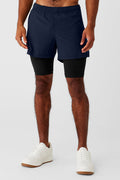 5" Revival 2-in-1 Short - Navy/Black — photo 1