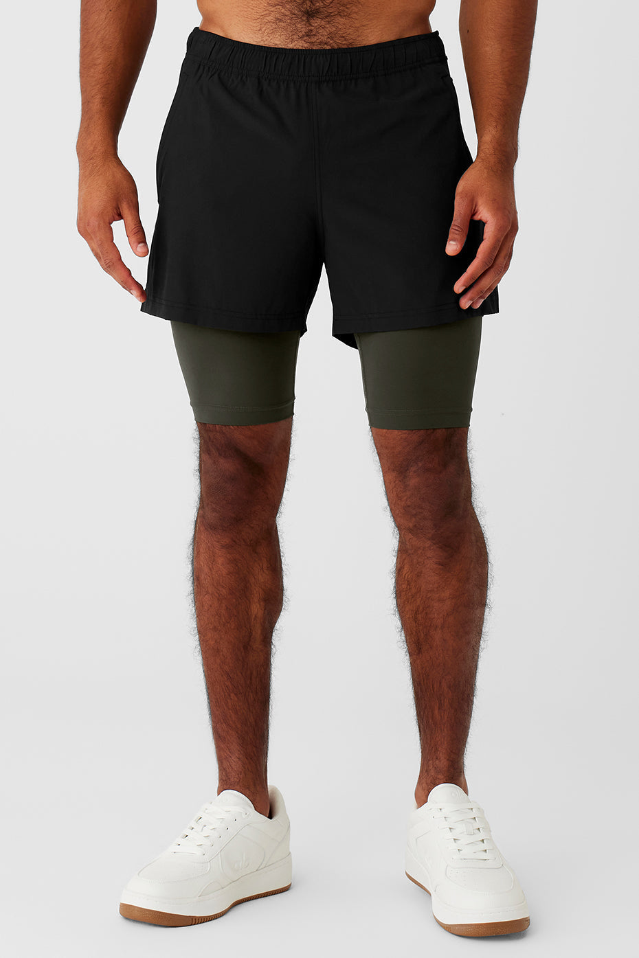 5" Revival 2-in-1 Short - Black/Stealth Green — photo 1