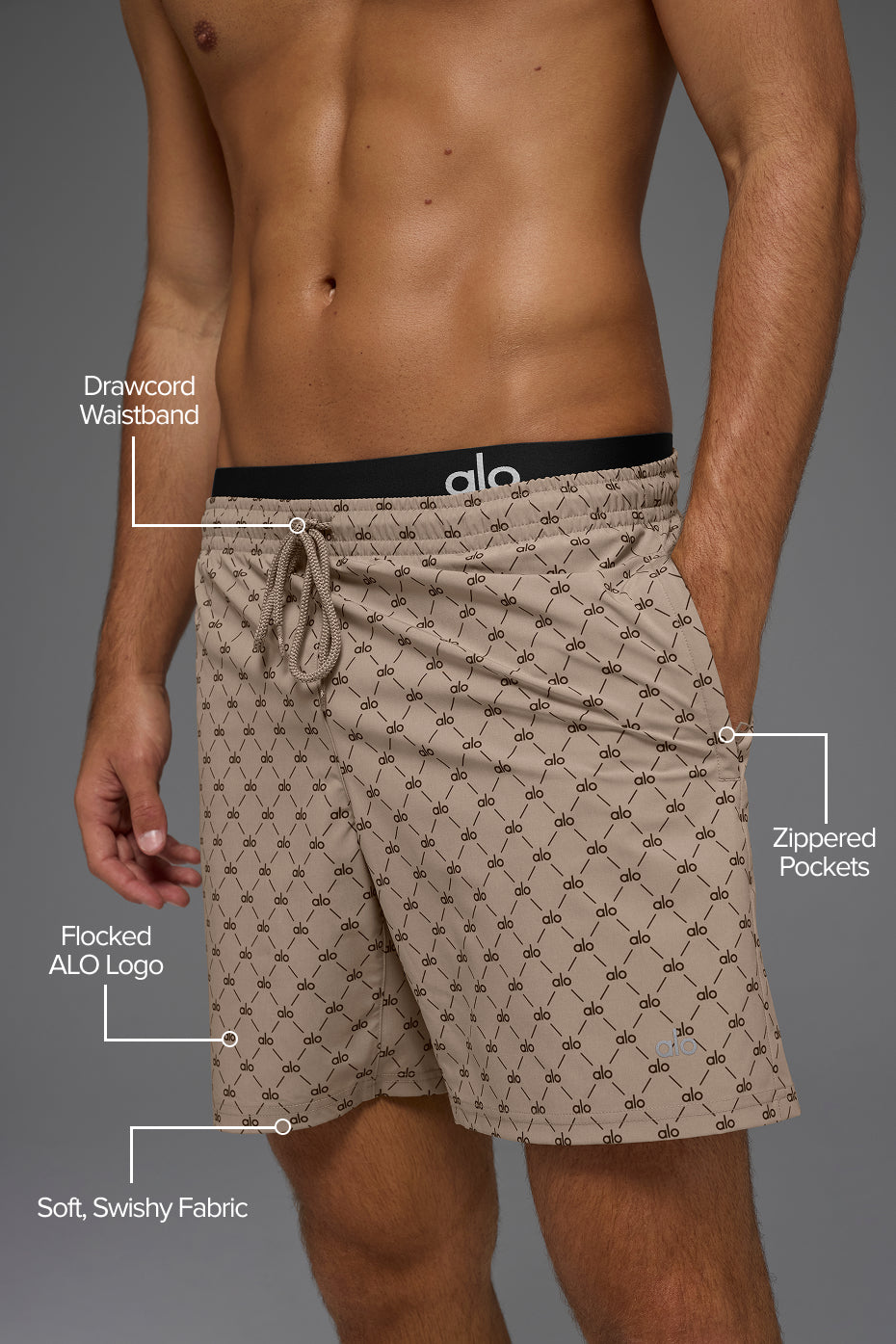 7" Diamond Circuit Short - Gravel/Espresso — photo 2