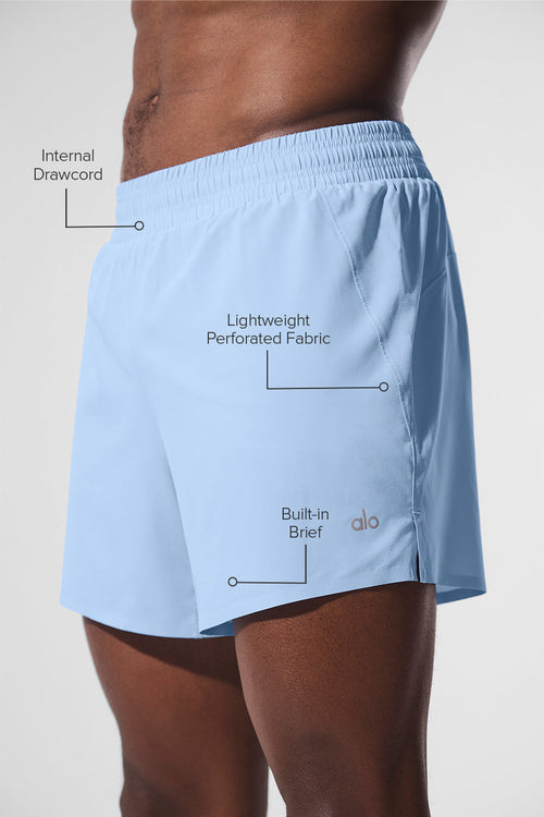 5" Adapt Running Short - Seashell Blue — photo 2