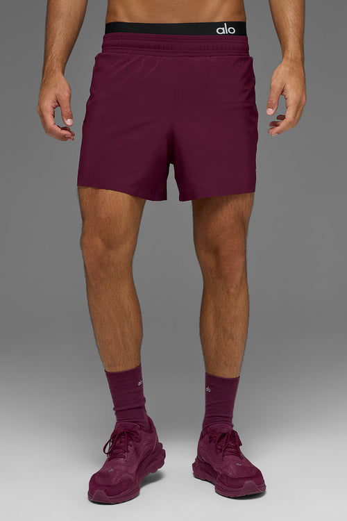 5" Adapt Running Short - Burgundy — photo 2