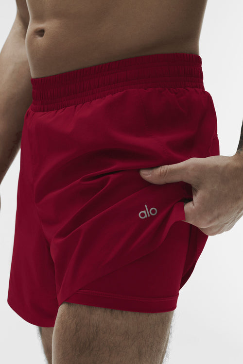 5" Adapt Running Short - Garnet — photo 2