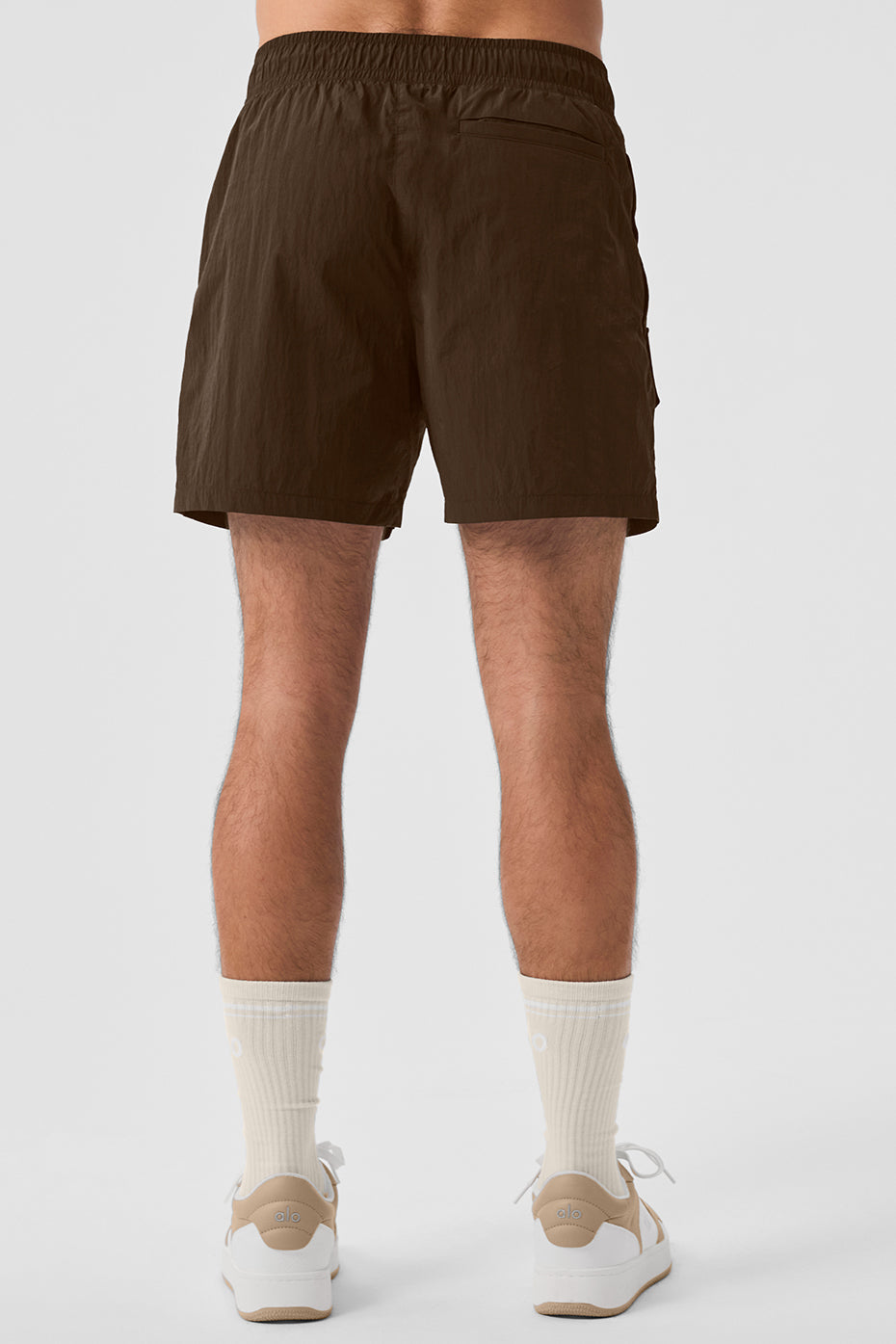 7" Crinkle Nylon Excursion Cargo Short - Espresso — photo 2