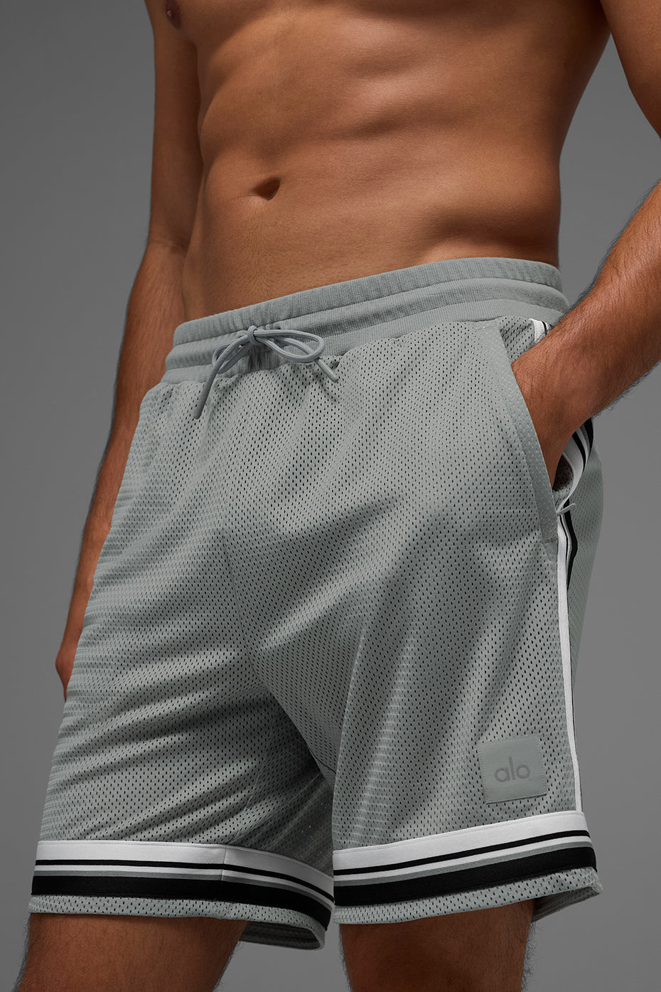 7" Key Mesh Basketball Short - Lunar Grey — photo 2