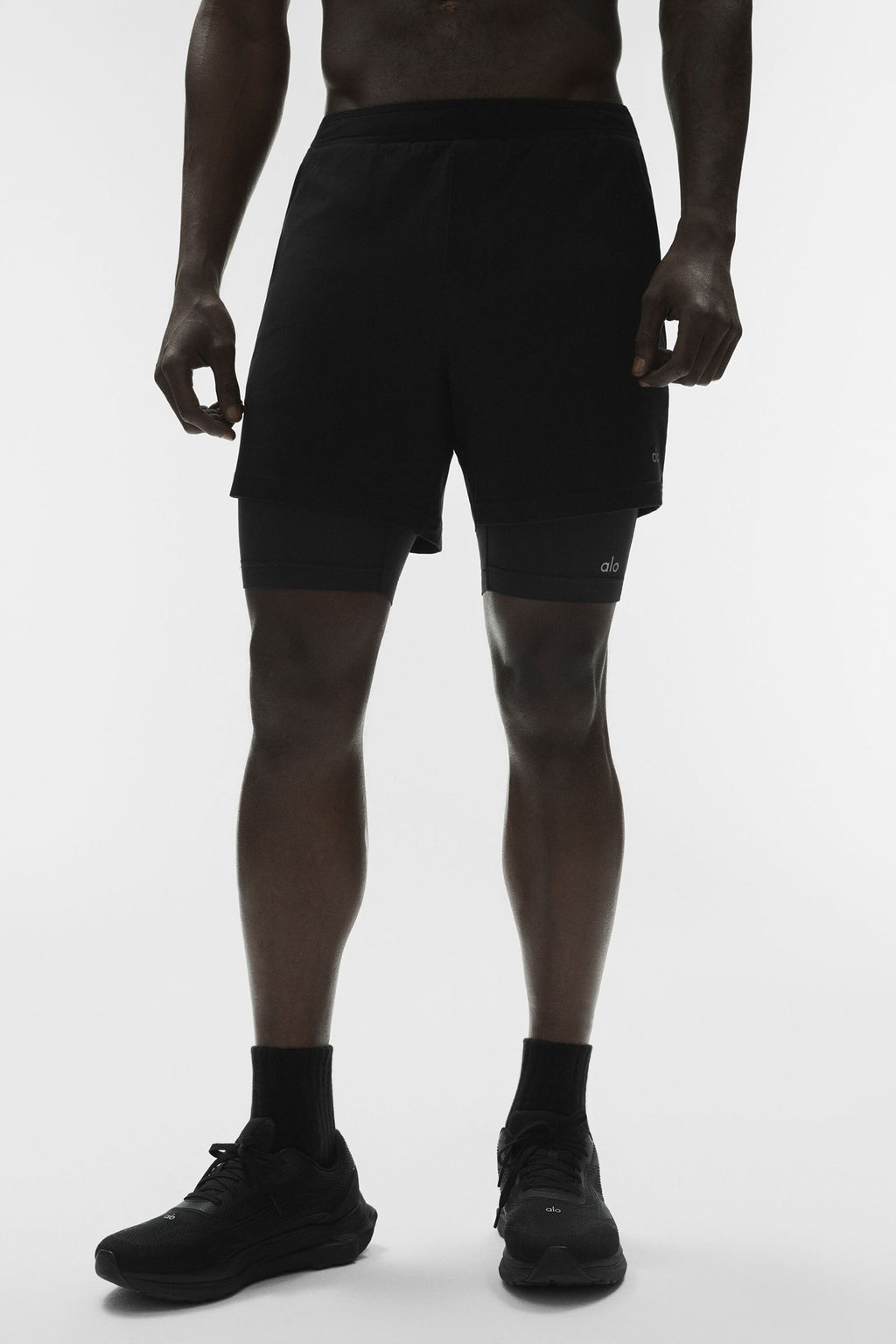 Conquer React 2-In-1 Performance Short - Black/Black — photo 3
