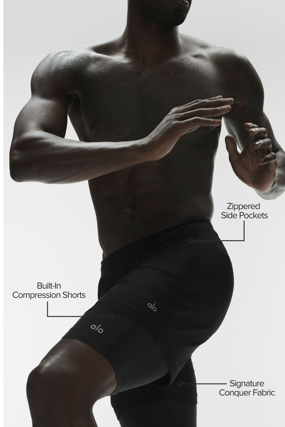 Conquer React 2-In-1 Performance Short - Black/Black — photo 2