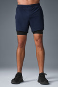Conquer React 2-In-1 Performance Short - Navy/Black — photo 1