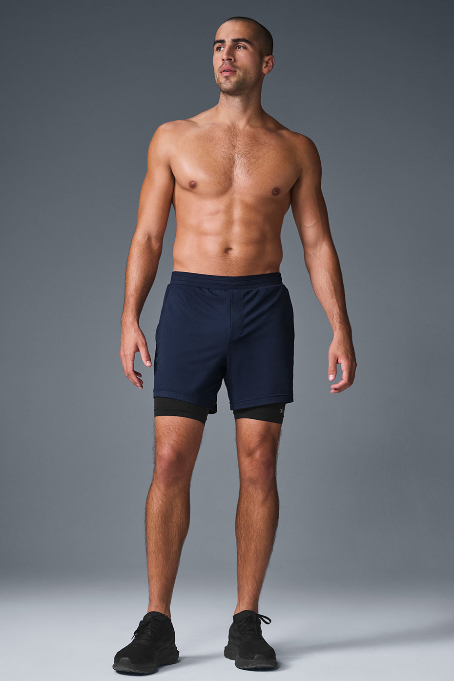 Conquer React 2-In-1 Performance Short - Navy/Black — photo 5
