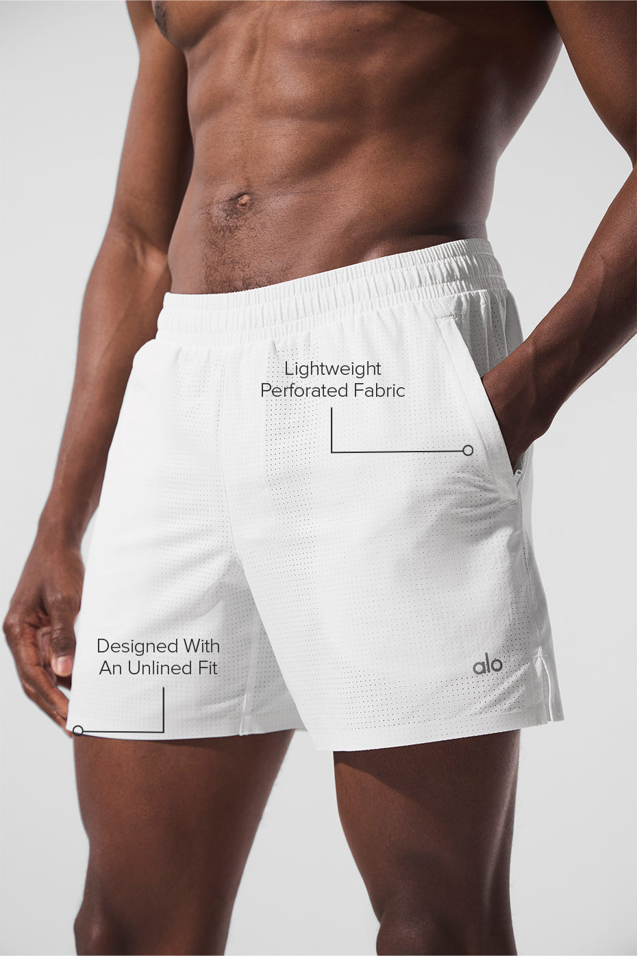 5" Traction Running Short - White — photo 2