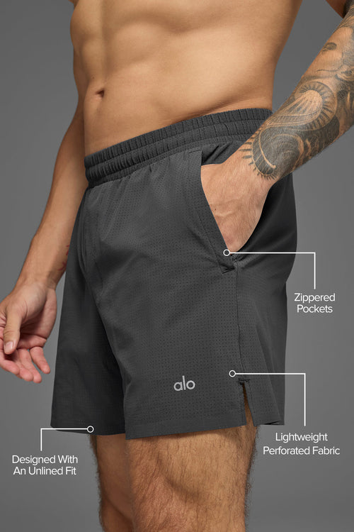 5" Traction Running Short - Anthracite — photo 2