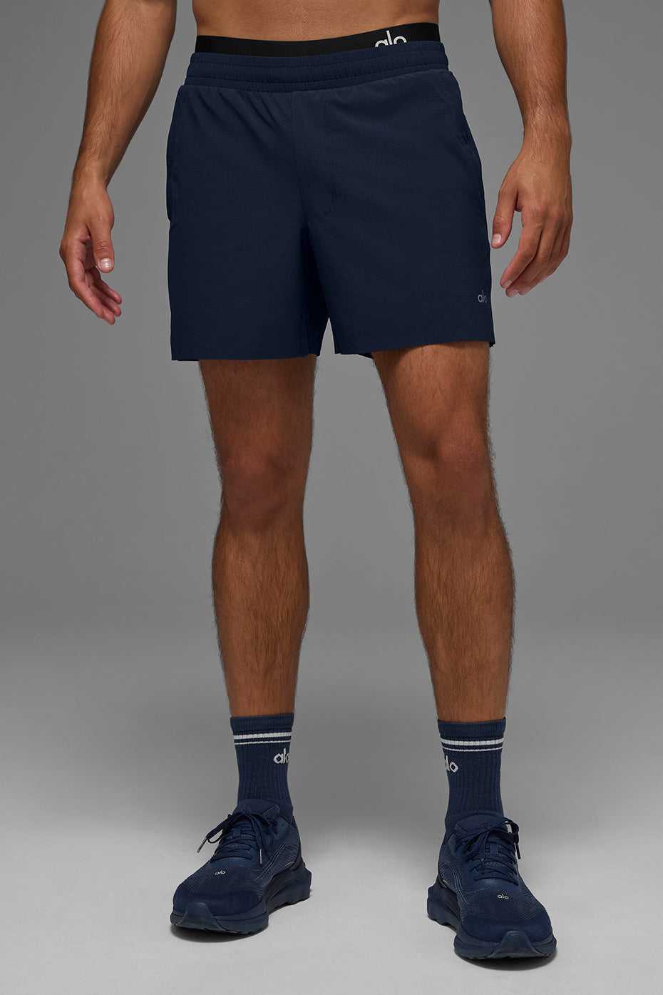 5" Traction Running Short - Navy — photo 4