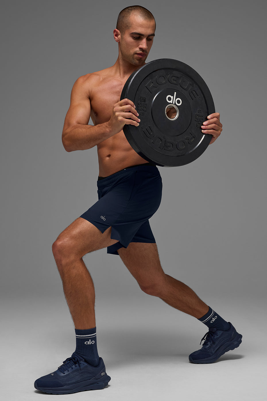 5" Traction Running Short - Navy — photo 6