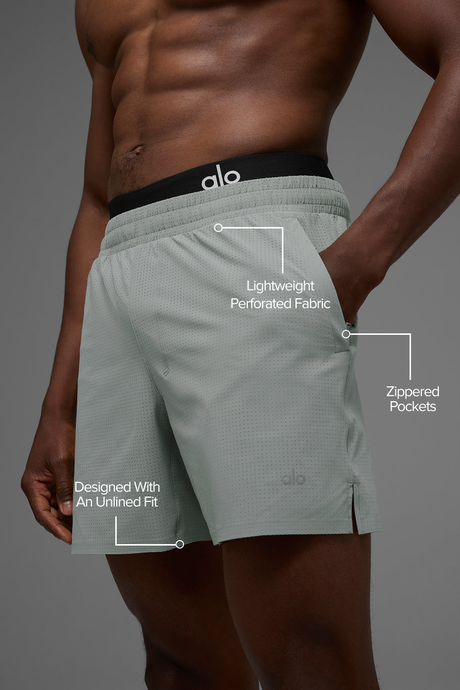5" Traction Running Short - Lunar Grey — photo 2